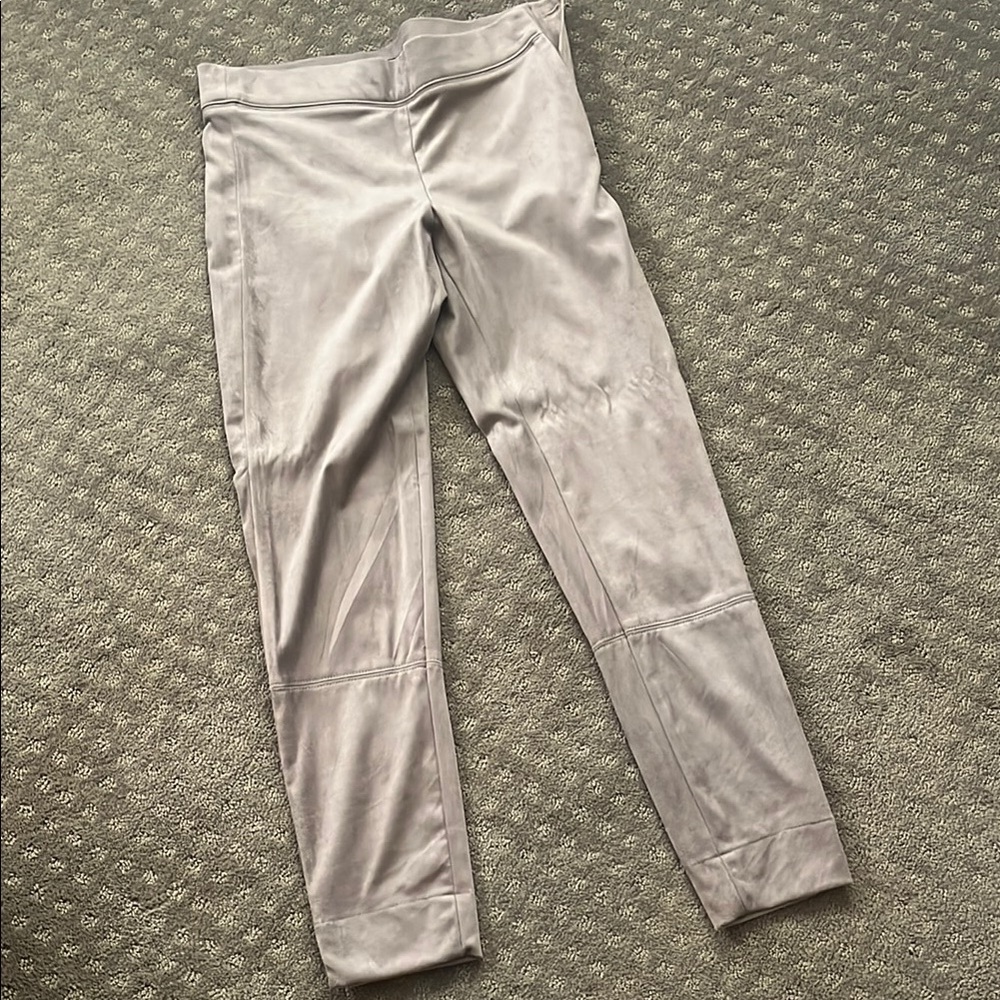 Banana Republic size 4 tan faux suede pants with side zipper